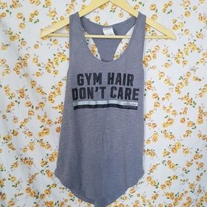 PINK Victoria's Secret Racerback tank Gray xs